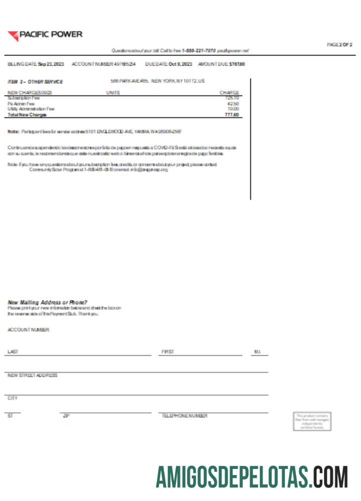 Projeto de lei de serviços públicos de energia do Pacífico, página 2, SCR exemplo
